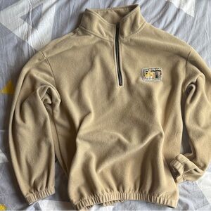 Men's Tan Zip-Up Sweater